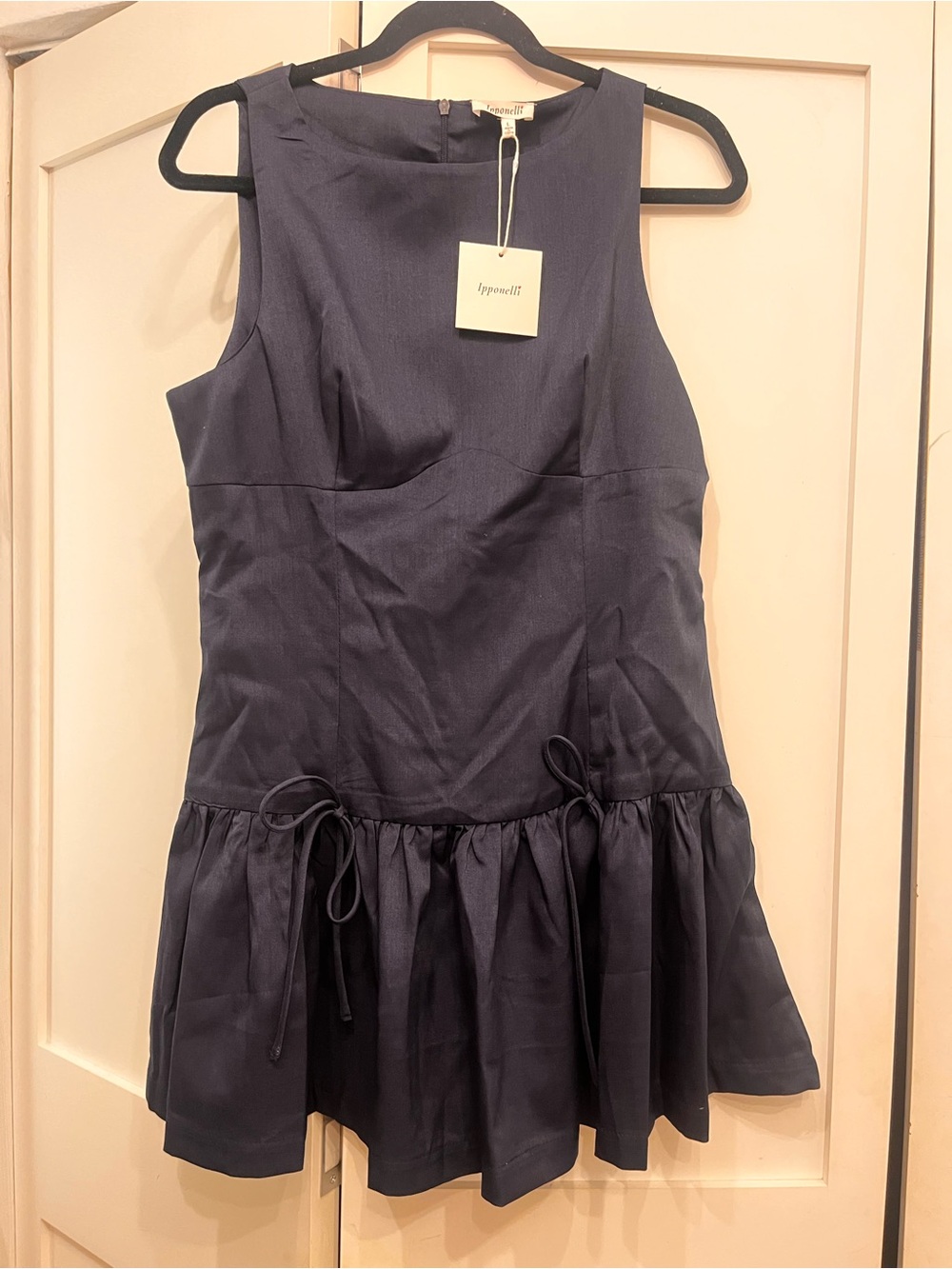 Ipponelli NWT Navy Sleeveless drop waist Dress